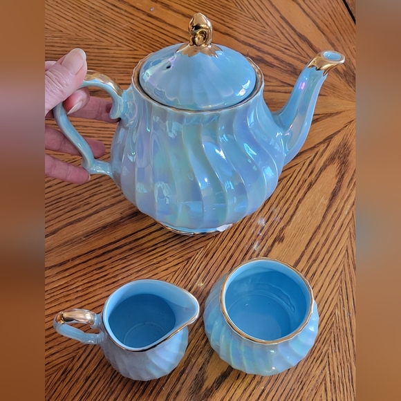 SADLER~Blue Swirl Tea Set - Picture 5 of 5